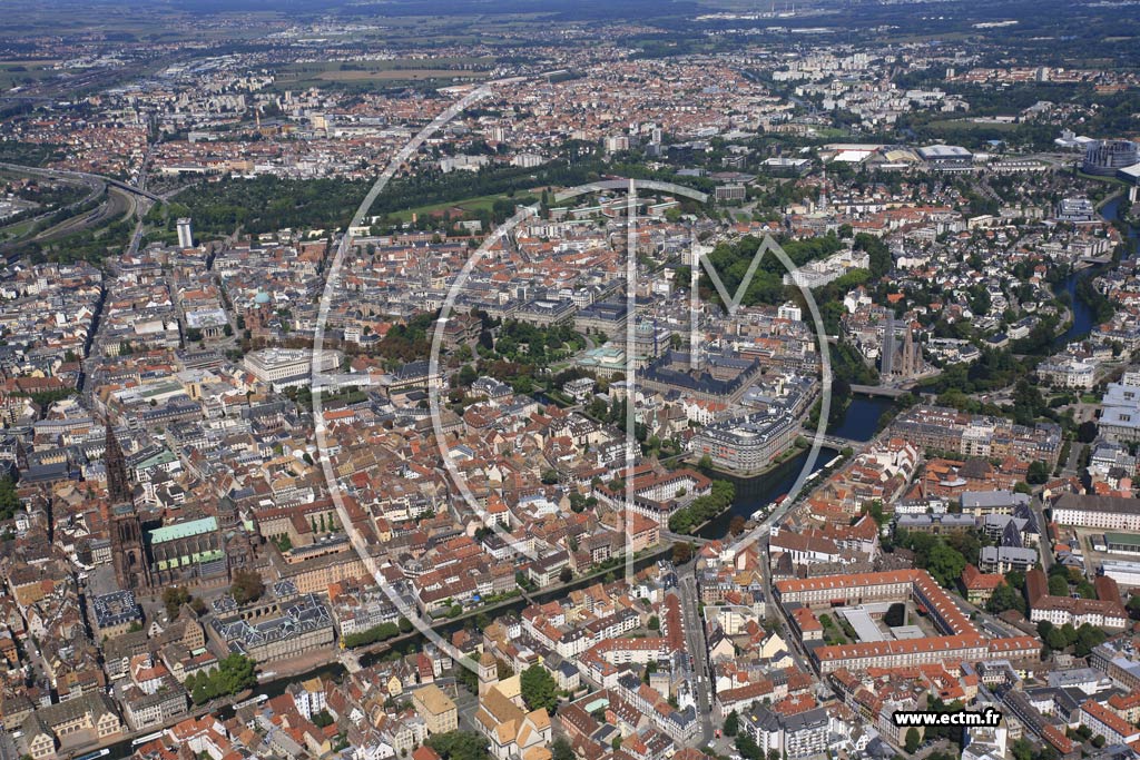 Photo arienne de Strasbourg
