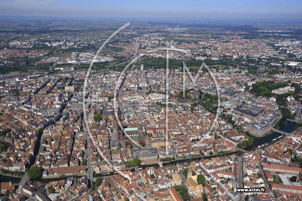 Photo arienne de Strasbourg