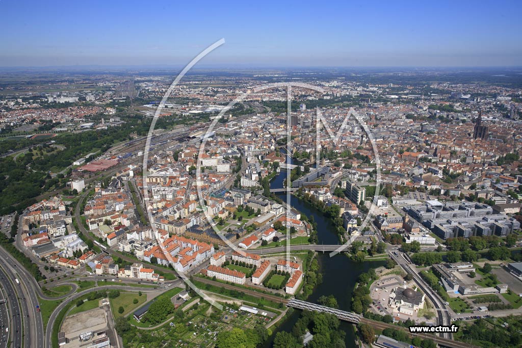 Photo arienne de Strasbourg