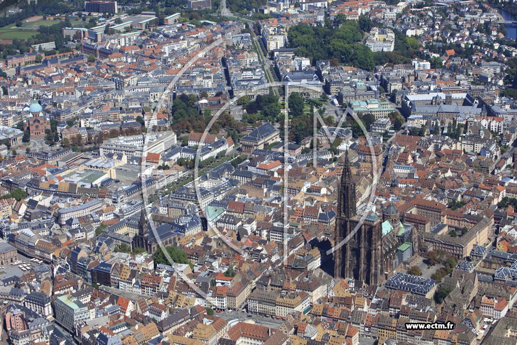 Photo arienne de Strasbourg