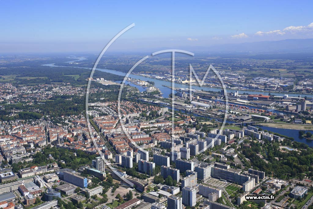 Photo arienne de Strasbourg (L'Esplanade)