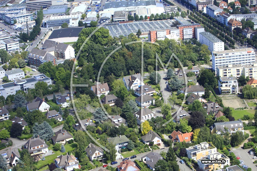 Photo arienne de Strasbourg (Meinau)