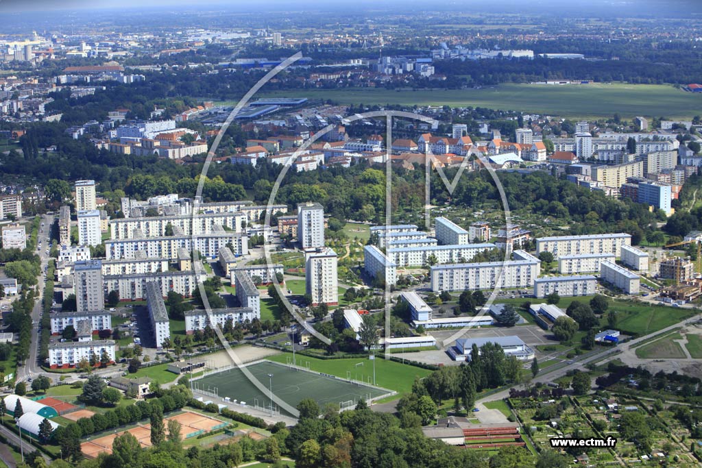 Photo arienne de Strasbourg (Meinau)