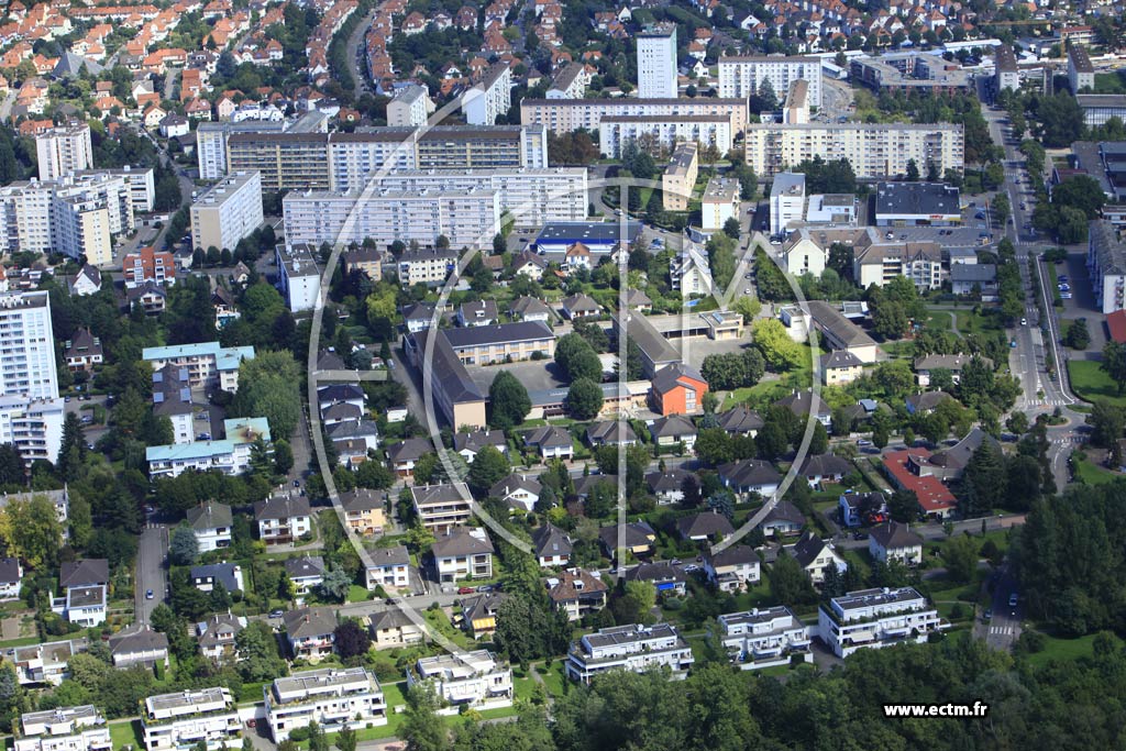 Photo arienne de Strasbourg (Meinau)