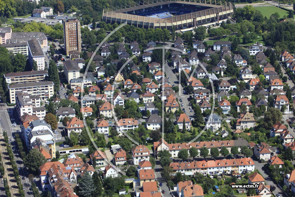 Photo arienne de Strasbourg (Meinau)