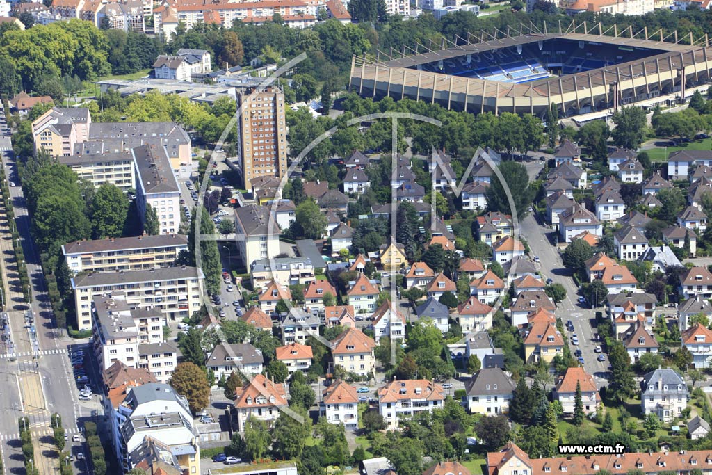 Photo arienne de Strasbourg (Meinau)