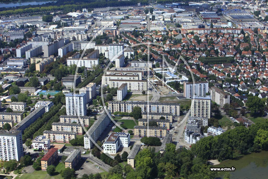 Photo arienne de Strasbourg (Meinau)