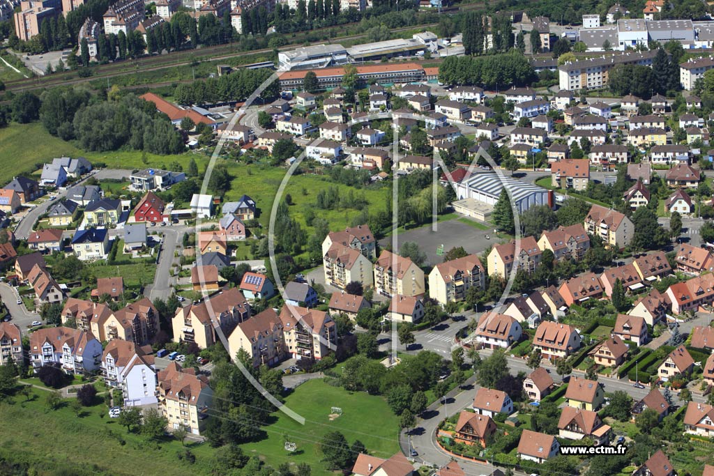 Photo arienne de Strasbourg (Montagne Verte)