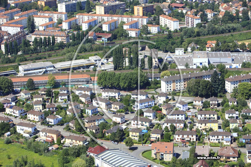 Photo arienne de Strasbourg (Montagne Verte)