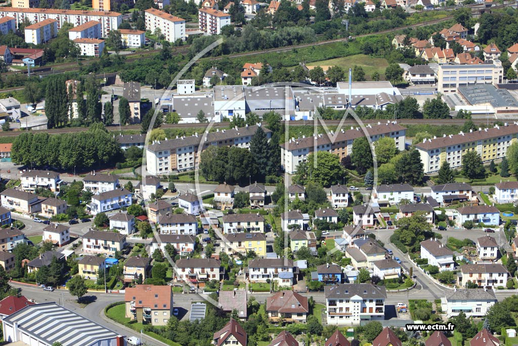 Photo arienne de Strasbourg (Montagne Verte)