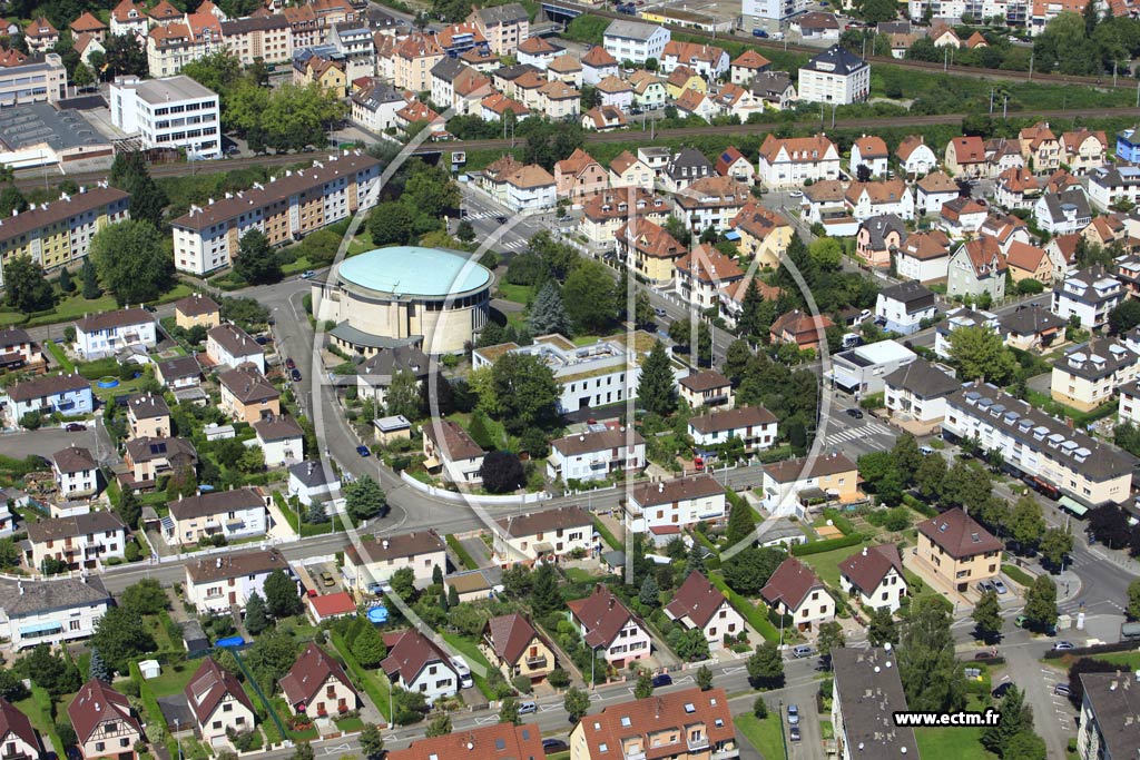 Photo arienne de Strasbourg (Montagne Verte)