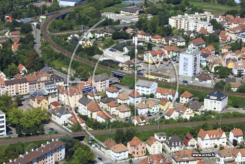 Photo arienne de Strasbourg (Montagne Verte)