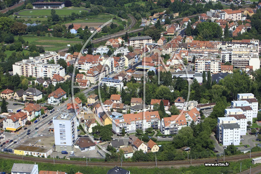 Photo arienne de Strasbourg (Montagne Verte)