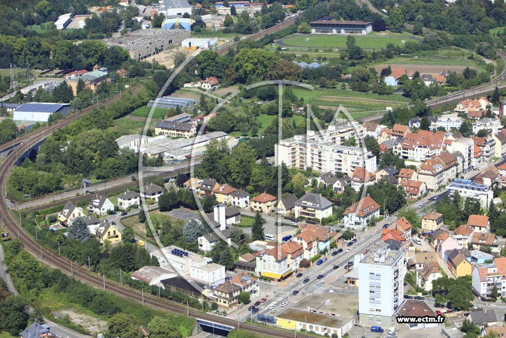 Photo arienne de Strasbourg (Montagne Verte)