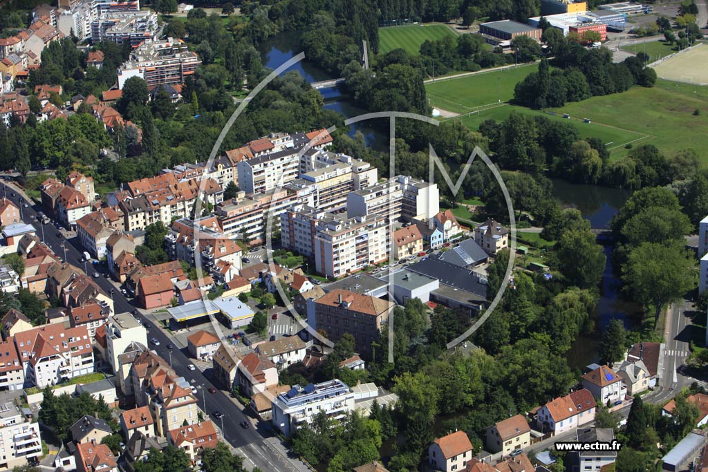 Photo arienne de Strasbourg (Montagne Verte)