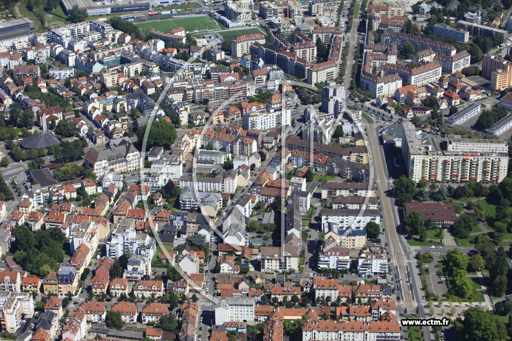Photo arienne de Strasbourg (Neudorf)