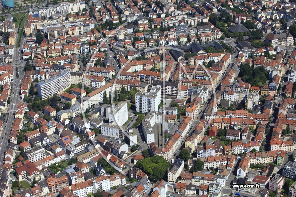 Photo arienne de Strasbourg (Neudorf)