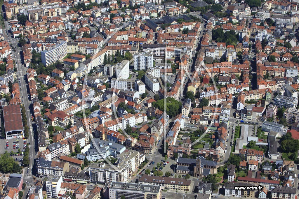 Photo arienne de Strasbourg (Neudorf)