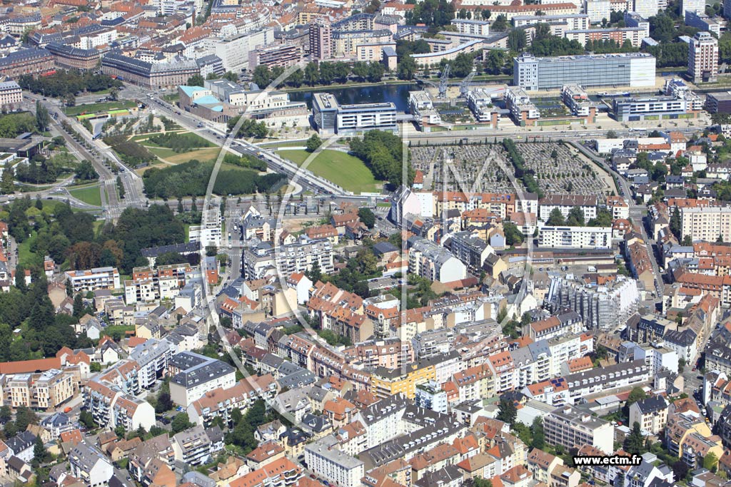 Photo arienne de Strasbourg (Neudorf)