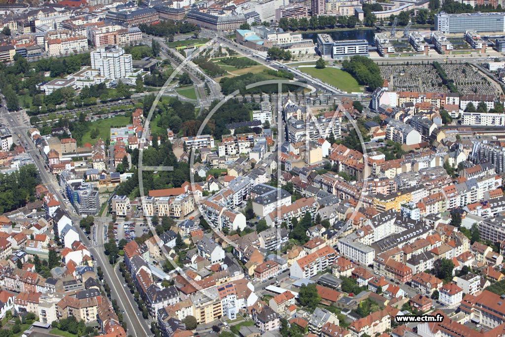 Photo arienne de Strasbourg (Neudorf)
