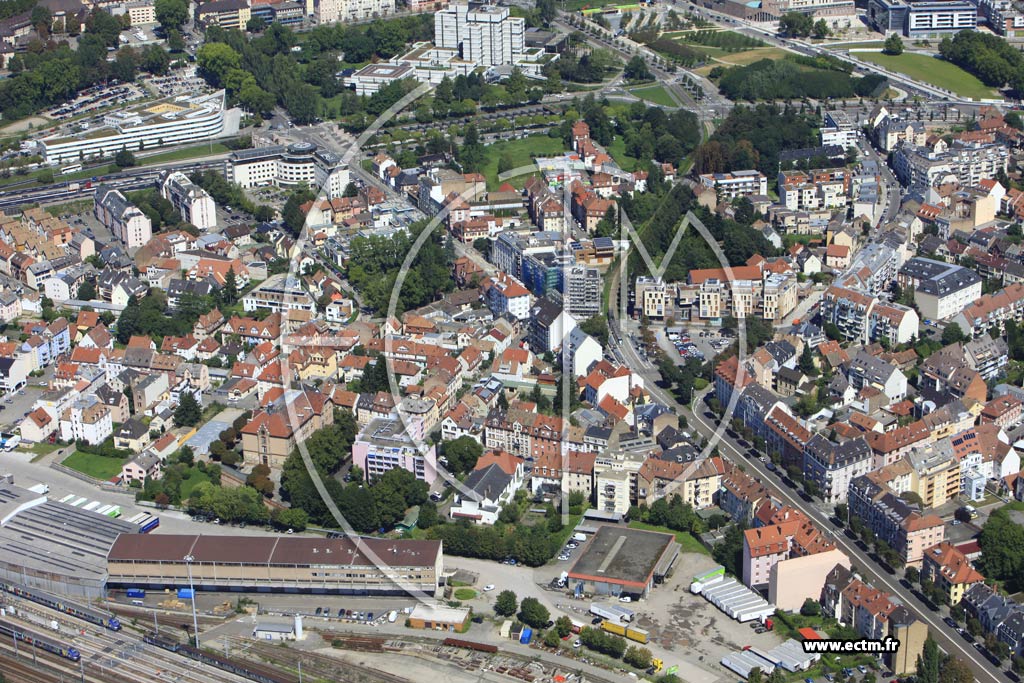 Photo arienne de Strasbourg (Neudorf)