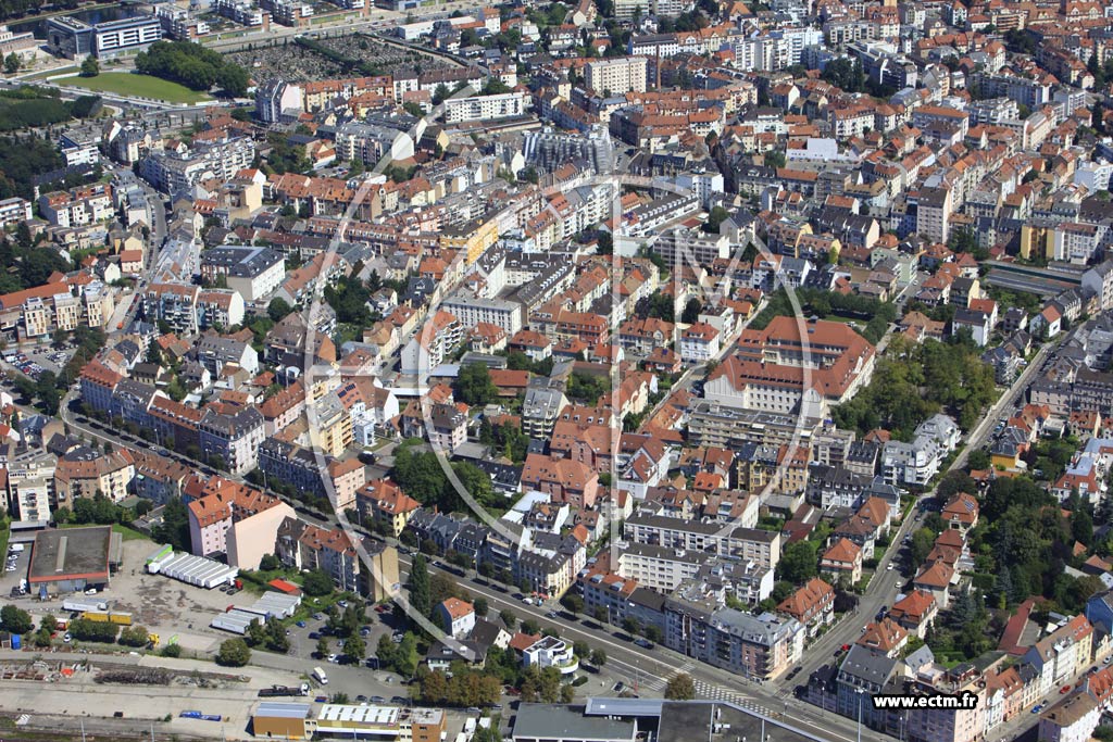 Photo arienne de Strasbourg (Neudorf)