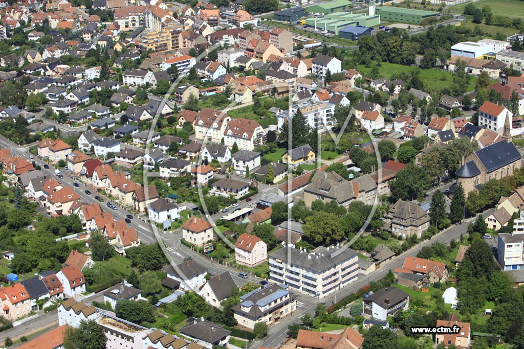 Photo arienne de Strasbourg (Neuhof)