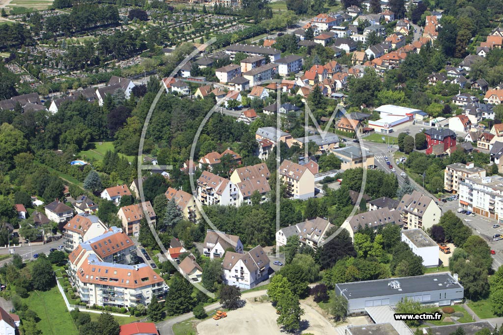 Photo arienne de Strasbourg (Neuhof)