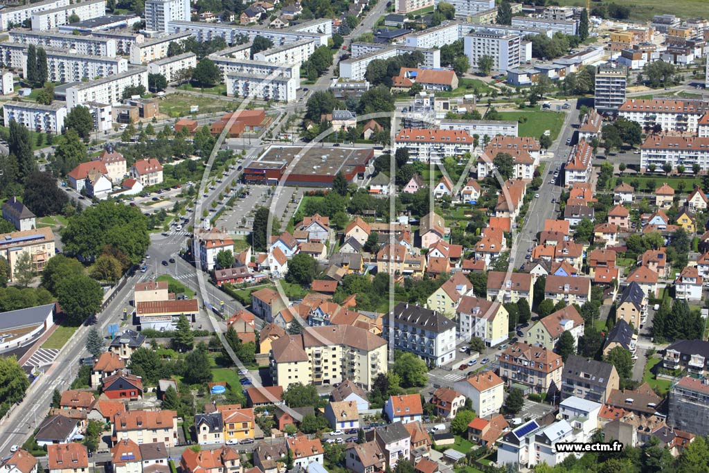Photo arienne de Strasbourg (Neuhof)