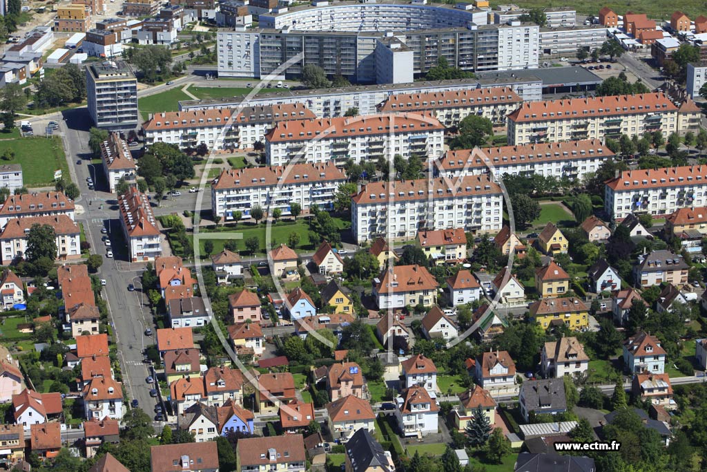 Photo arienne de Strasbourg (Neuhof)