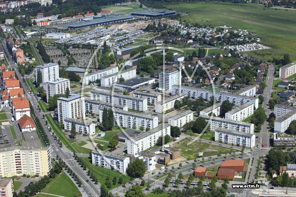 Photo arienne de Strasbourg (Neuhof)