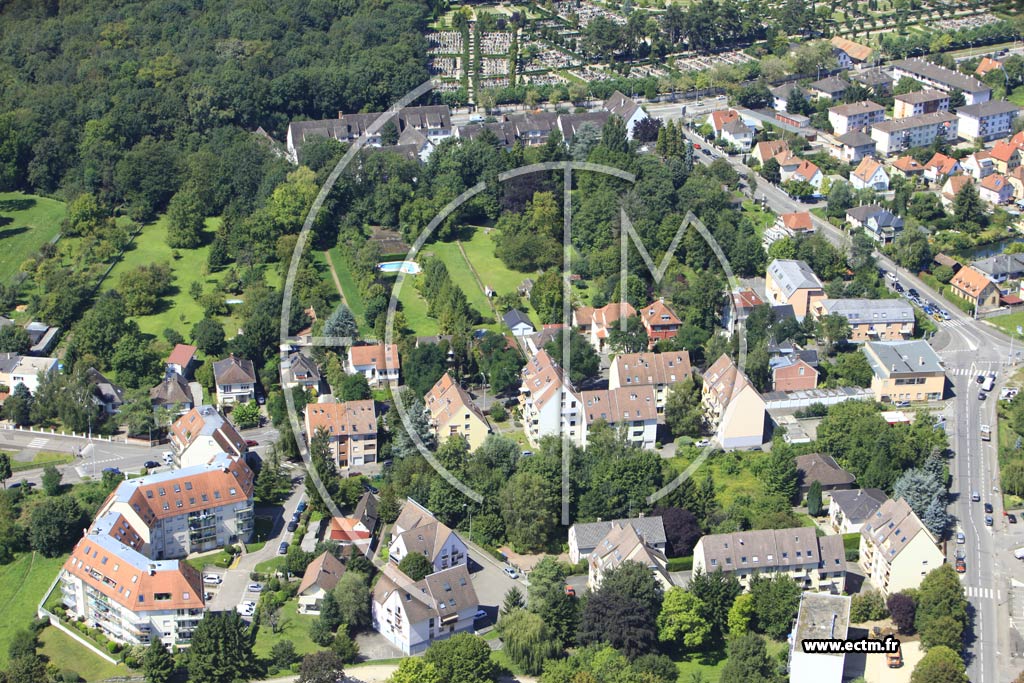 Photo arienne de Strasbourg (Neuhof)