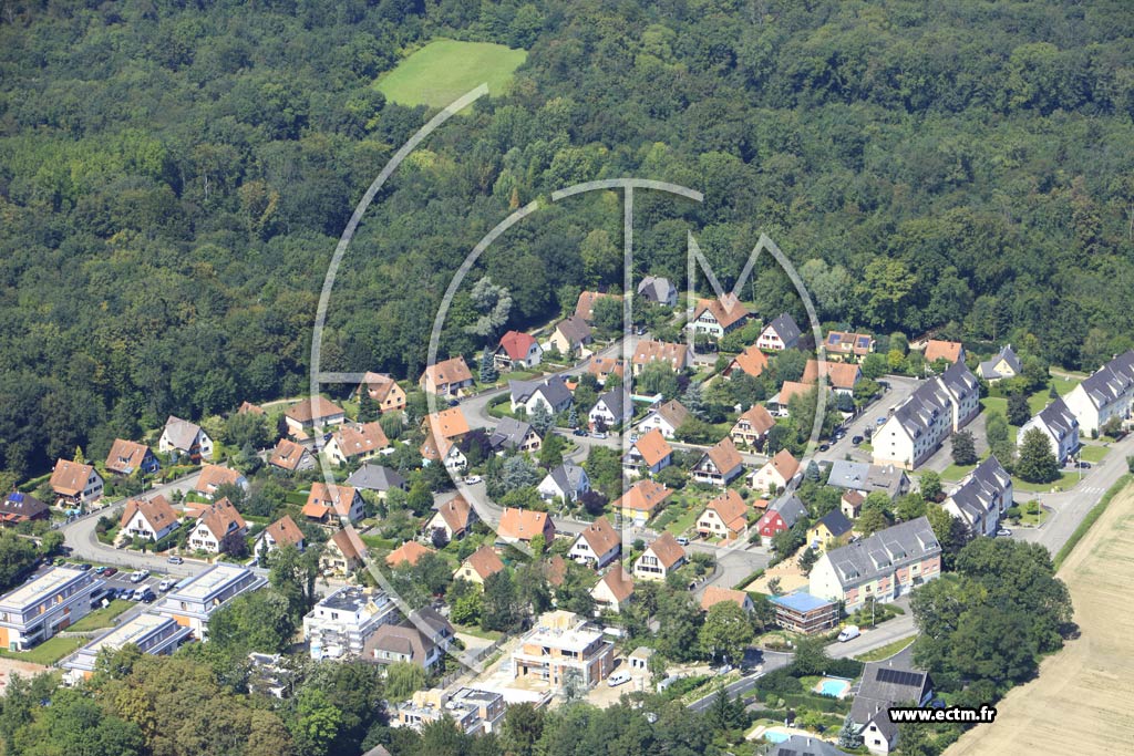 Photo arienne de Strasbourg (Stockfeld)