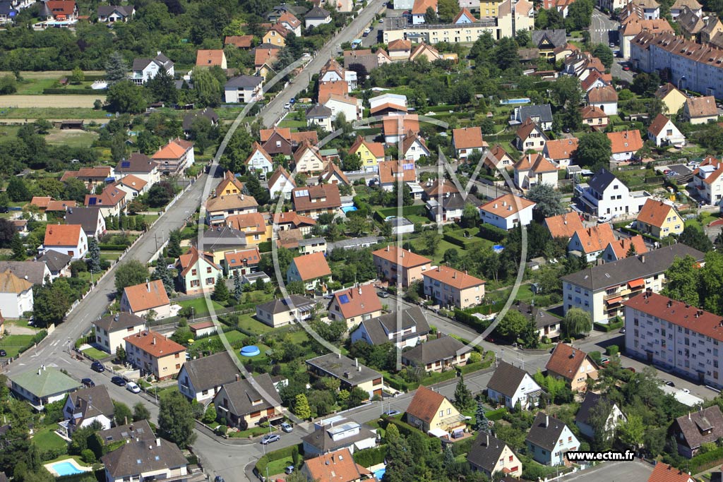 Photo arienne de Strasbourg (Stockfeld)