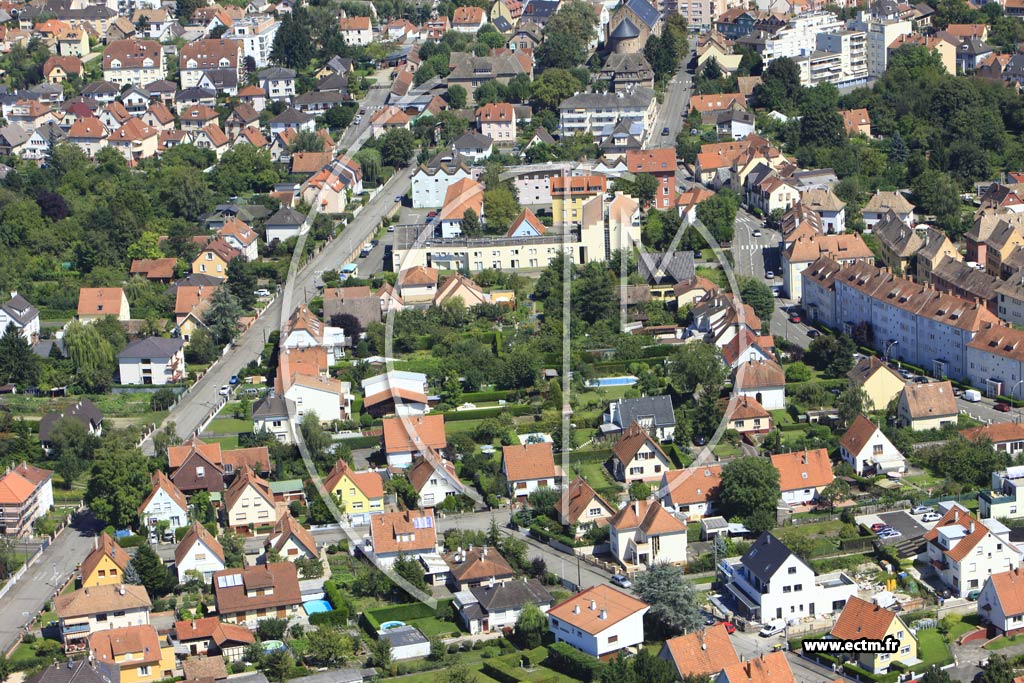 Photo arienne de Strasbourg (Stockfeld)