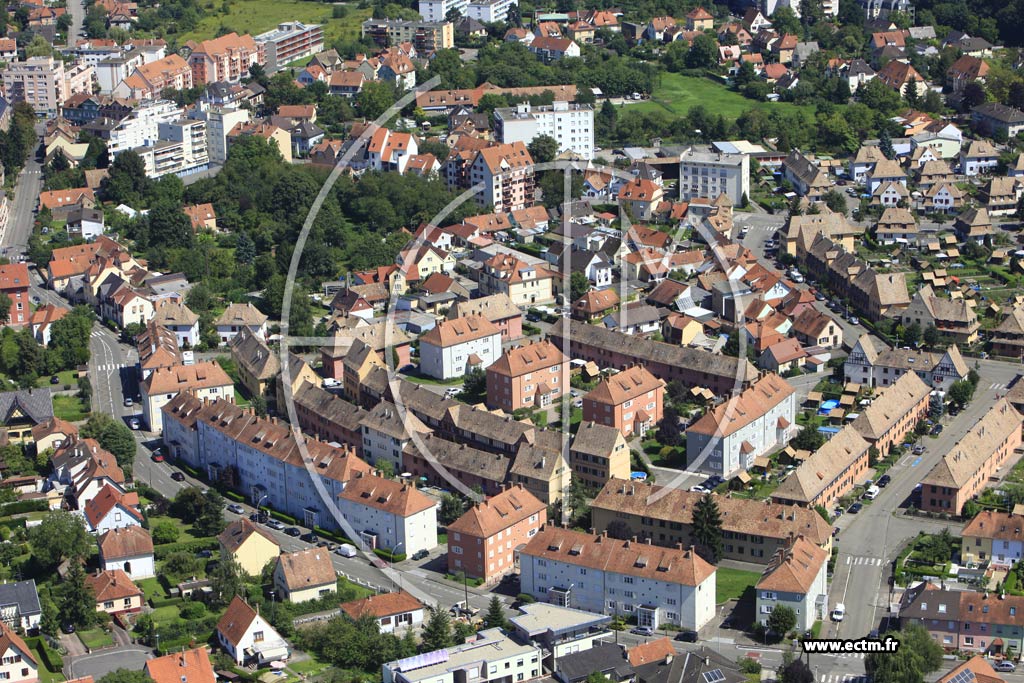 Photo arienne de Strasbourg (Stockfeld)
