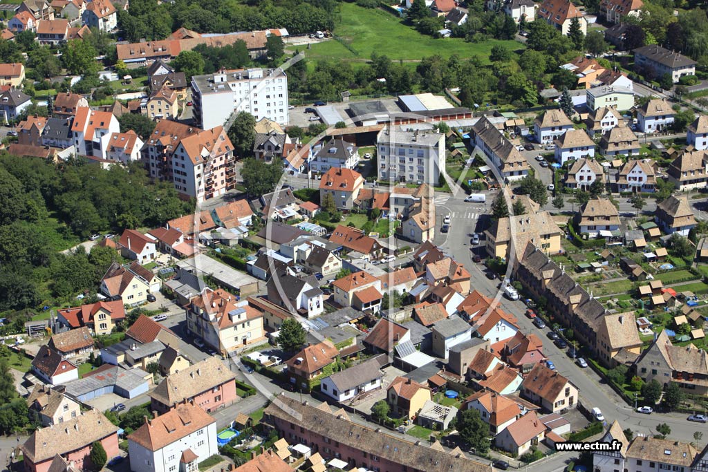 Photo arienne de Strasbourg (Stockfeld)