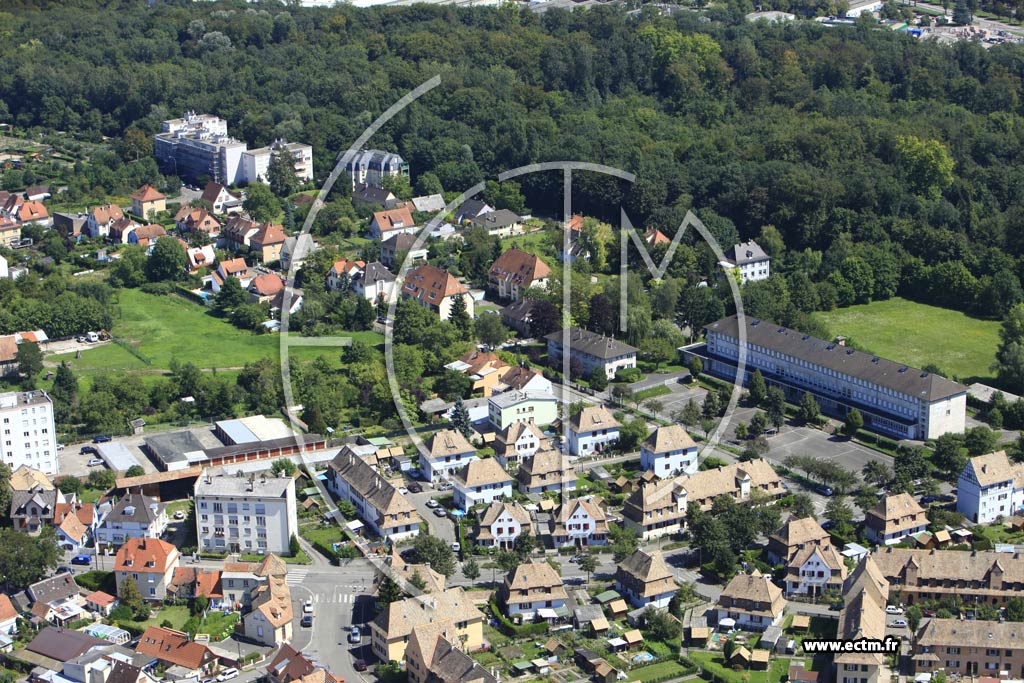 Photo arienne de Strasbourg (Stockfeld)
