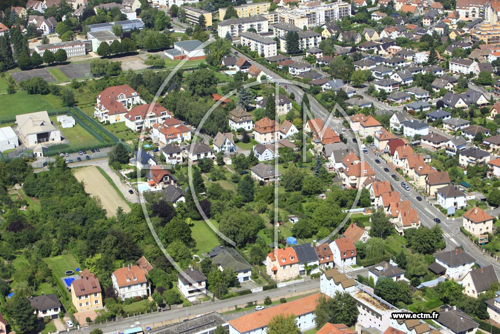 Photo arienne de Strasbourg (Stockfeld)