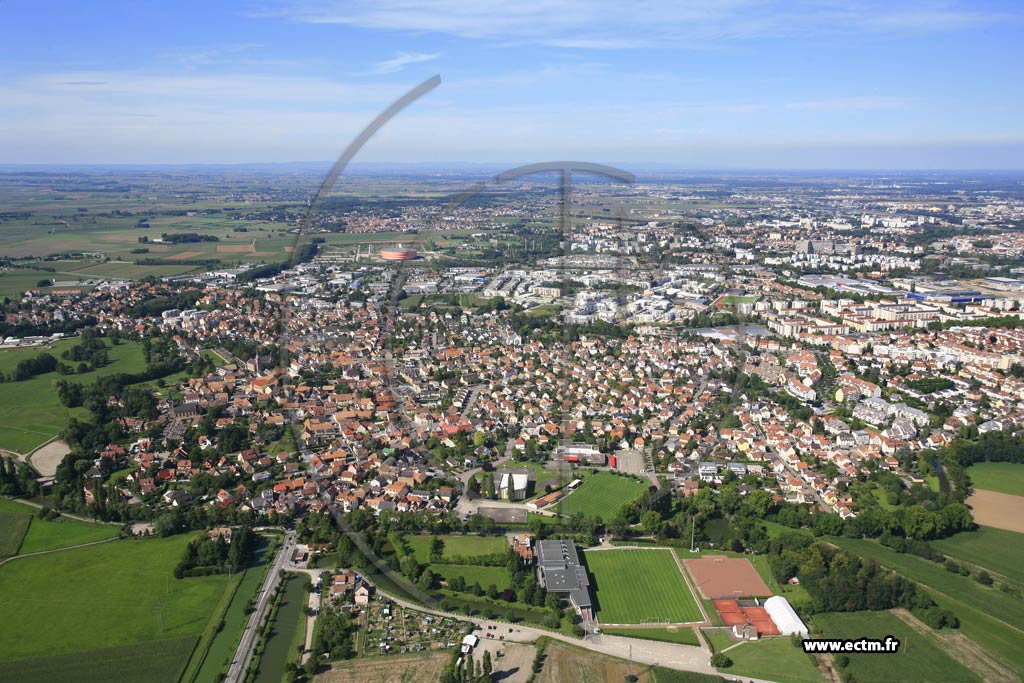 Photo arienne de Eckbolsheim