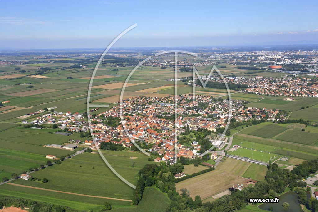 Photo arienne de Oberschaeffolsheim