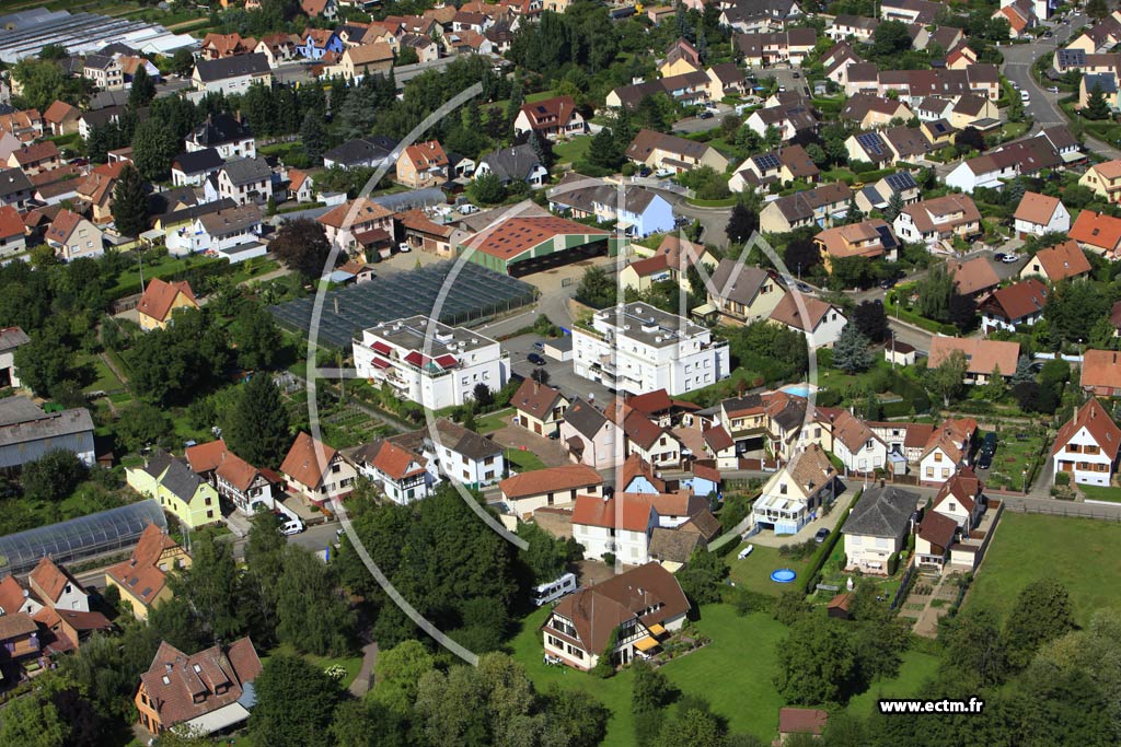 Photo arienne de Oberschaeffolsheim