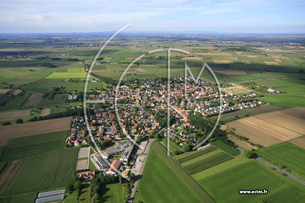 Photo arienne de Pfulgriesheim