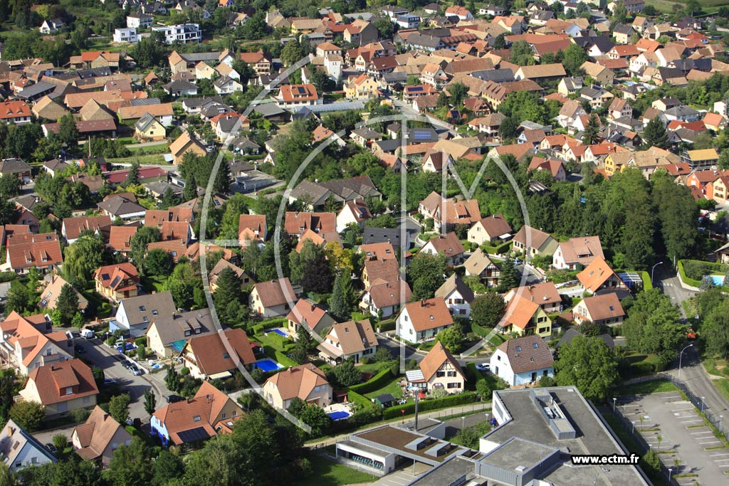 Photo arienne de Pfulgriesheim