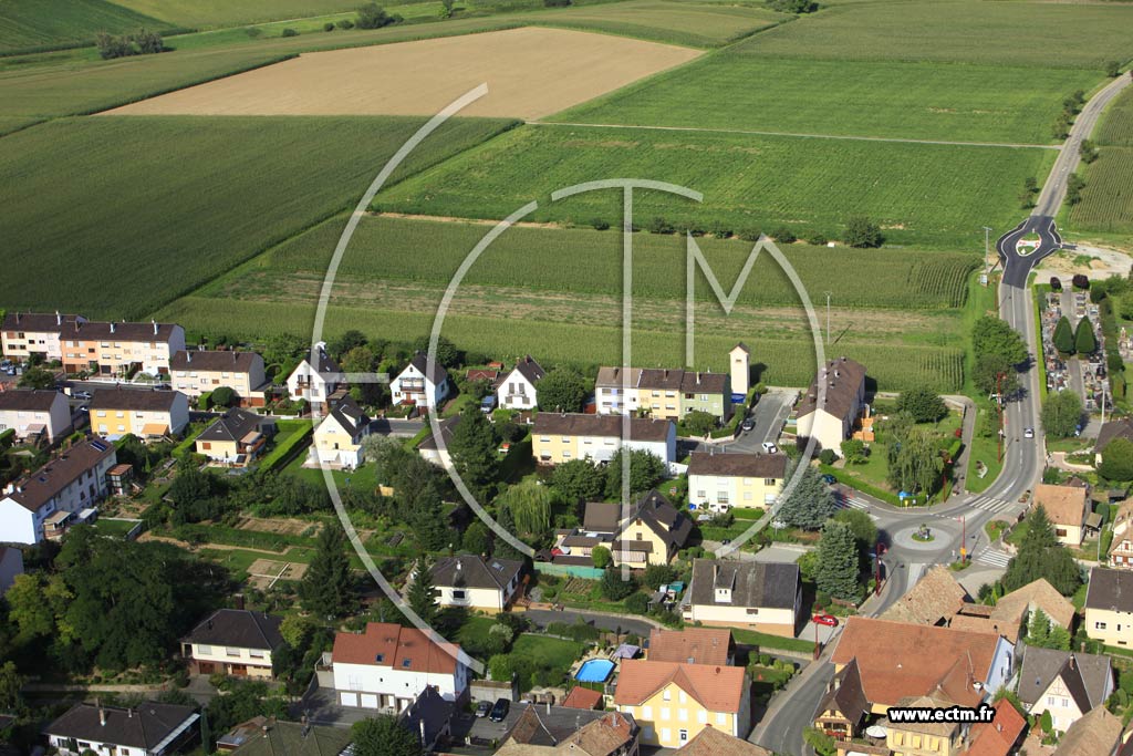 Photo arienne de Pfulgriesheim