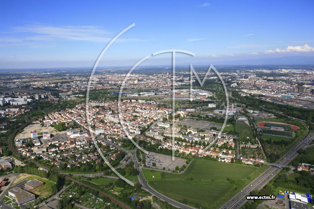 Photo arienne de Strasbourg (Cronenbourg)