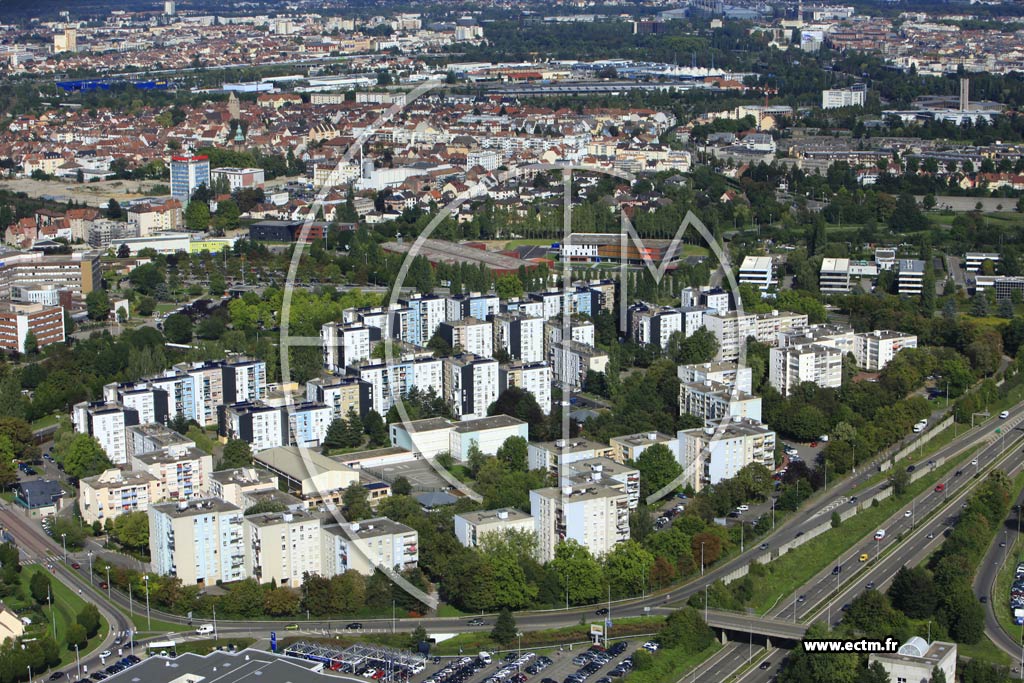 Photo arienne de Strasbourg (Hautepierre)