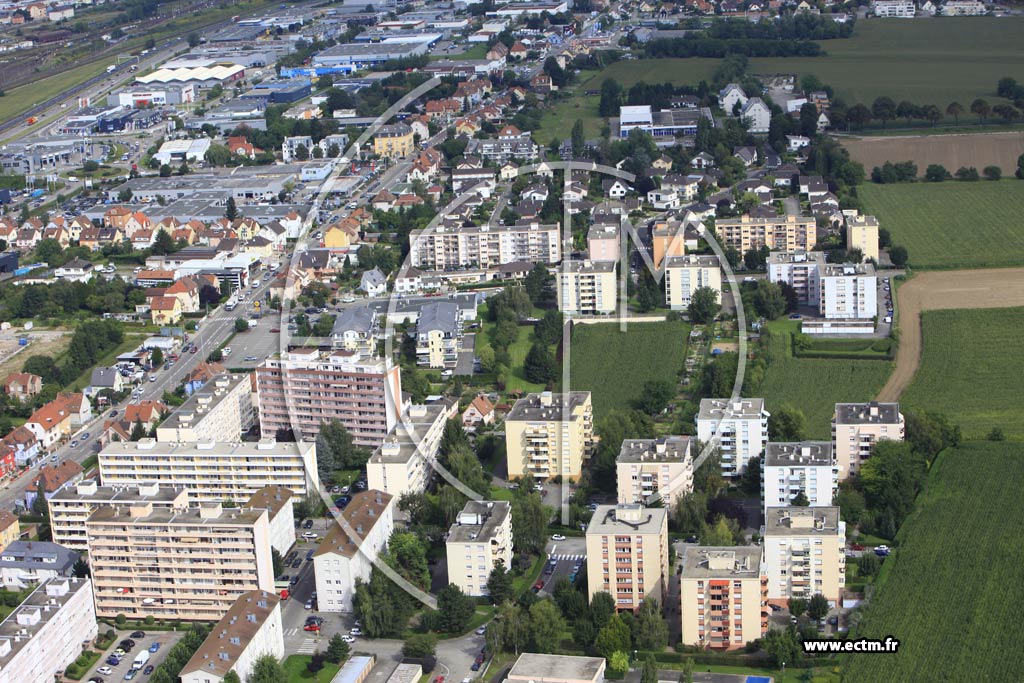 Photo arienne de Bischheim