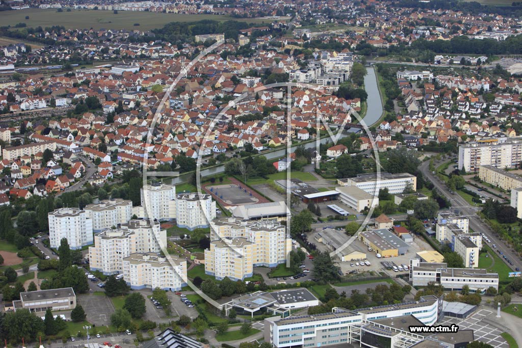 Photo arienne de Bischheim