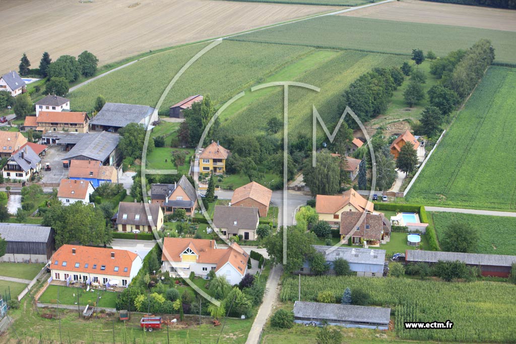 Photo arienne de Dossenheim-Kochersberg